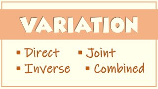 Direct Inverse Joint and Combined Variation Grade 9  Ms Rosette [upl. by Pellegrini181]