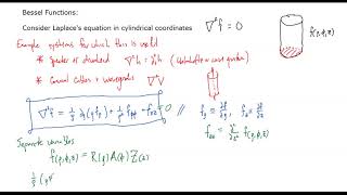 PHYS 2500 Lec 26a Laplacian in Cylindrical Polar coordinates  Bessels Equation [upl. by Meek807]