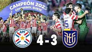 🚨 PARAGUAY 🆚 ECUADOR 43 🔥  ¡¡LA ALBIRROJA ES CAMPEÓN SUDAMERICANO SUB 15  TANDA DE PENALES [upl. by Ilario]