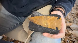 FlintKnapping Tutorial Part 1 Georgia Jasper Bolen Bevel [upl. by Billie]