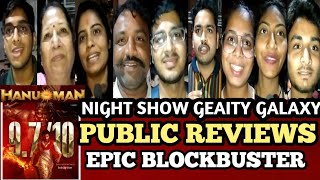 HANU💥MAN Movie Hindi Day 2 Night Show Public Review Geaity Galaxy mumbai [upl. by Anastice881]