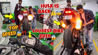 Viral Video😱 LOUDEST SUPERBIKE Ever😱Hulk is Back😍 Top Speed of Hulk😍 Preparation for Ladakh Ride [upl. by Ateuqahs729]