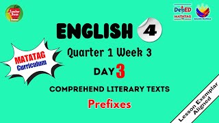 ENGLISH 4 QUARTER 1 WEEK 3 DAY 3  PREFIXES  MATATAG CURRICULUM [upl. by Lenoel]