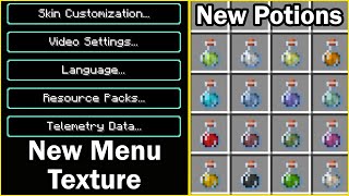 New Potion Colors Menu Texture Armor Swapping and more Minecraft 1194 [upl. by Trevlac108]