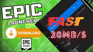 Incrase Epic game launcher Download speed 20MBs [upl. by Epuladaugairam]