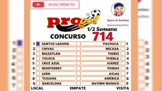 🔴✅💰Progol Media Semana 714🍀📊⚽🏆🔴 [upl. by Aicirtac]