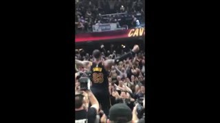 Lebron James Jumps on Scorers Table after Game Winner in Game 3 Raptors VS Cavaliers 5518 [upl. by Waine]