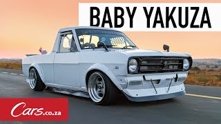 Datsun 120Y Pickup  Handbuilt in SA riding on air [upl. by Horodko]