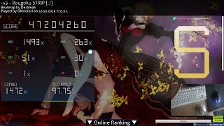 osu  Rougoku STRIP Deramok  S rank [upl. by Codee849]