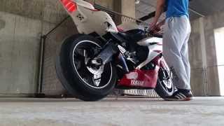 Yamaha R6 Akrapovic VERY LOUD [upl. by Trakas571]