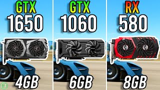 GTX 1650 4GB vs GTX 1060 6GB vs RX 580 8GB [upl. by Semadar919]