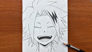 How to draw anime boy  Denki Kaminari  stepbystep  Easy anime drawing [upl. by Emlyn]