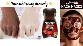 Face Whitening Coffee face maskHome Remedy only 3 ingredients [upl. by Church]