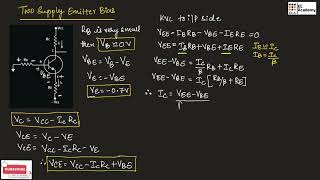 EPC5 Two Supply Emitter Bias in electronics principle and circuits  EC Academy [upl. by Sama]