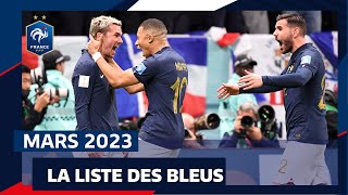 Les 23 Bleus pour mars 2023 Equipe de France I FFF 2023 [upl. by Pahl]