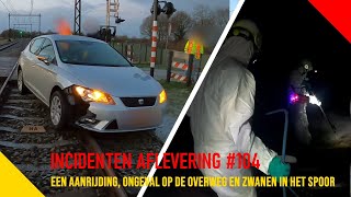 Een aanrijding ongeval op de overweg en zwanen in het spoor  Incidentenbestrijders 104 [upl. by Annorah408]