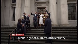 Old Marylebone Town Hall marks 100 years with 100 wedding ceremonies UK 1stOct2024 [upl. by Babbie849]