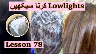 How we do lowlights on Black Hair Tutorial step by steplow lights at Home lesson 78 [upl. by Acceber]