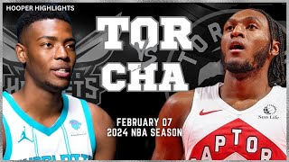 Toronto Raptors vs Charlotte Hornets Full Game Highlights  Feb 7  2024 NBA Season [upl. by Thorbert]