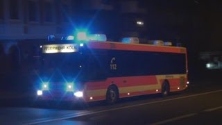 GROSSALARM MANV2  Seltene Einsatzfahrzeuge auf Einsatzfahrt in Bergisch Gladbach  KELLERBRAND [upl. by Yoong831]