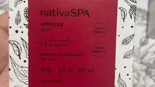 Sabonete ameixa plum NATIVA SPA DO O BOTICÁRIO resenha [upl. by Eillam832]