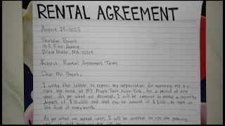 How To Write A Rental Agreement Letter Step by Step Guide  Writing Practices [upl. by Ardra]