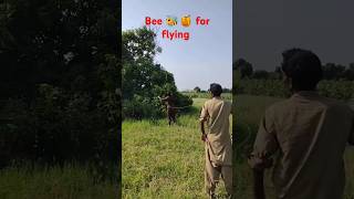 Bee 🐝🍯of farming 🧺farming farmer humor hunting flying shorts technology villagelife animals [upl. by Ranson174]