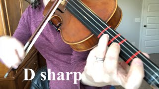 How to play D sharp on the A string extended 3rd finger on Violin [upl. by Batholomew]