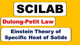 SCILAB Plot Variation of Specific Heat with Temperature Einstein Theory of Specific Heat [upl. by Nywroc762]