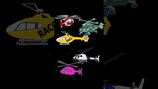 Helicopters  Learn color names helicopter learncolors [upl. by Lennej]