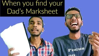 When you Find your DADs Marksheet  FUNNY VIDEO  Being Insane [upl. by Tobie]