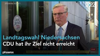 Bernd Althusmann zum Ausgang der Landtagswahl in Niedersachsen am 101022 [upl. by Elleunamme551]