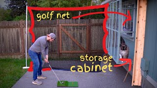 Ultimate DIY Golf Practice Net Out Of Sight Storage [upl. by Alrac]