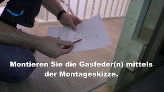 Gasdruckfeder einbauen Richtige Montage einer Gasfeder [upl. by Ibbison423]