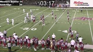 Western Beaver vs Ambridge High School Football 82324 [upl. by Ardnahs702]