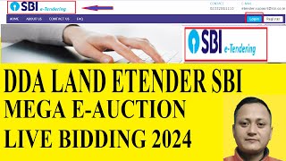 DDA LAND ETENDER SBI LIVE BIDDING 2024  dscguru2023 [upl. by Huber]