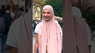 Expérimenter le voile pour la 1ère fois  😮🥰 islam experiencesociale [upl. by Bodi]