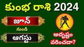 Kumbha rasi phalalu 2024 in telugu Kumbha rasi JulyAugust month 2024Aquarius Horoscope [upl. by Marice]