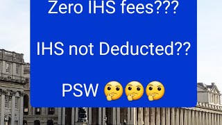 Zero IHS  IHS not deducted during the PSW application process  International Students in UK [upl. by Uriisa198]