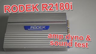 Rodek R2180i two channel oldschool stereo car audio amplifier amp dyno output power amp sound test [upl. by Pournaras]