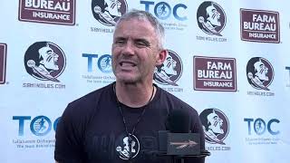 Mike Norvell Jr on Tuesday’s practice vertical shots Marvin Jones Jr and more [upl. by Erminie708]