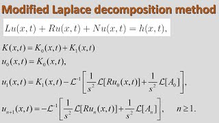 Modified Laplace decomposition method for solving Partial differential equations [upl. by Idhem]