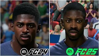 FC 24 Vs FC 25 Player Faces PSG [upl. by Akiram]