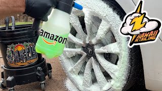 LOWEST COST FOAM SPRAYER ON EARTH Amazon Auto Detailing Rechargeable Battery Foam Sprayer [upl. by Meyer]