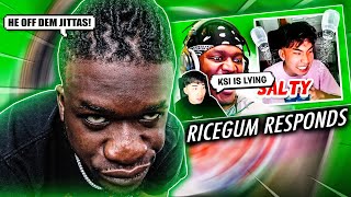 RICEGUM RESPONDS TO KSI  RiceGum Reacts to KSI  RICEGUM IS SO SALTY REACTION [upl. by Koss]