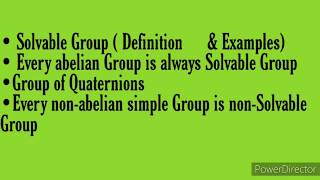 Solvable group Examples every abelian group is solvable  lecture 2 [upl. by Redman691]