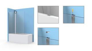 Clear 6 Installation Double Panel Bath Screen [upl. by Gonnella]