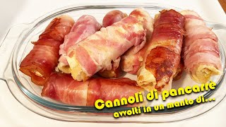 CANNOLI di PanCarrè avvolti in un manto di pancetta🥓e speck [upl. by Adidnac331]