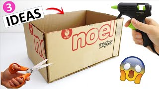 3 MANUALIDADES FÁCILES CON CAJAS DE CARTÓN Y TELA 😍♻ IDEAS CON RECICLAJE ♻ [upl. by Curson555]