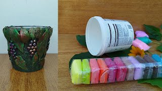 Air Dry Clay and Leaves Simple homemade decoration idea [upl. by Matta804]